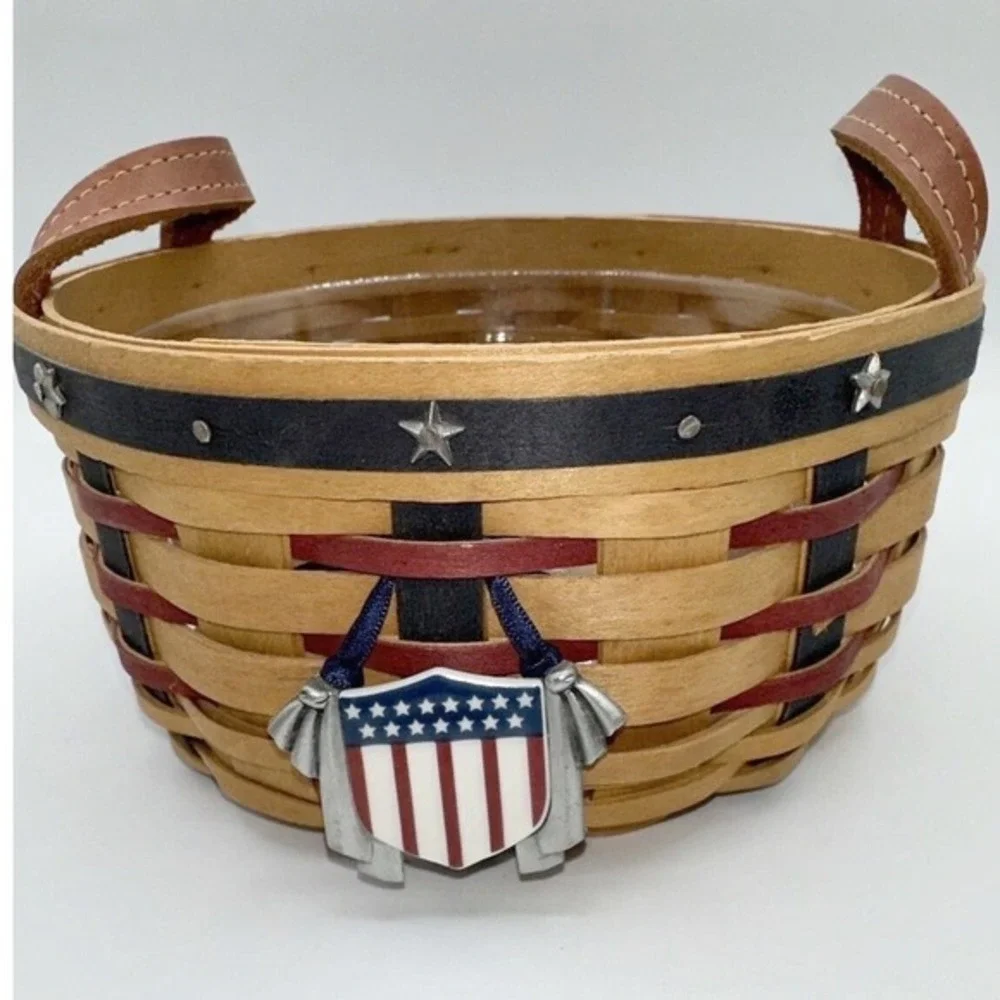 Longaberger 2004 Proudly‎ USA Little Star Basket Patriotic Shield Protector